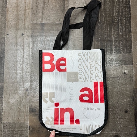 Lululemon Athletica Small Reusable Red and White Tote - Picture 1 of 8